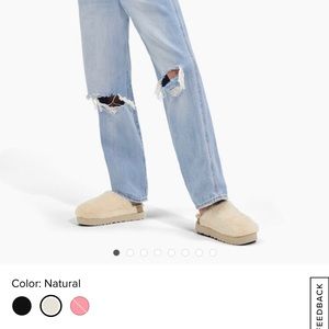 Uggs Fuzz Sugar Slide in color Natural
